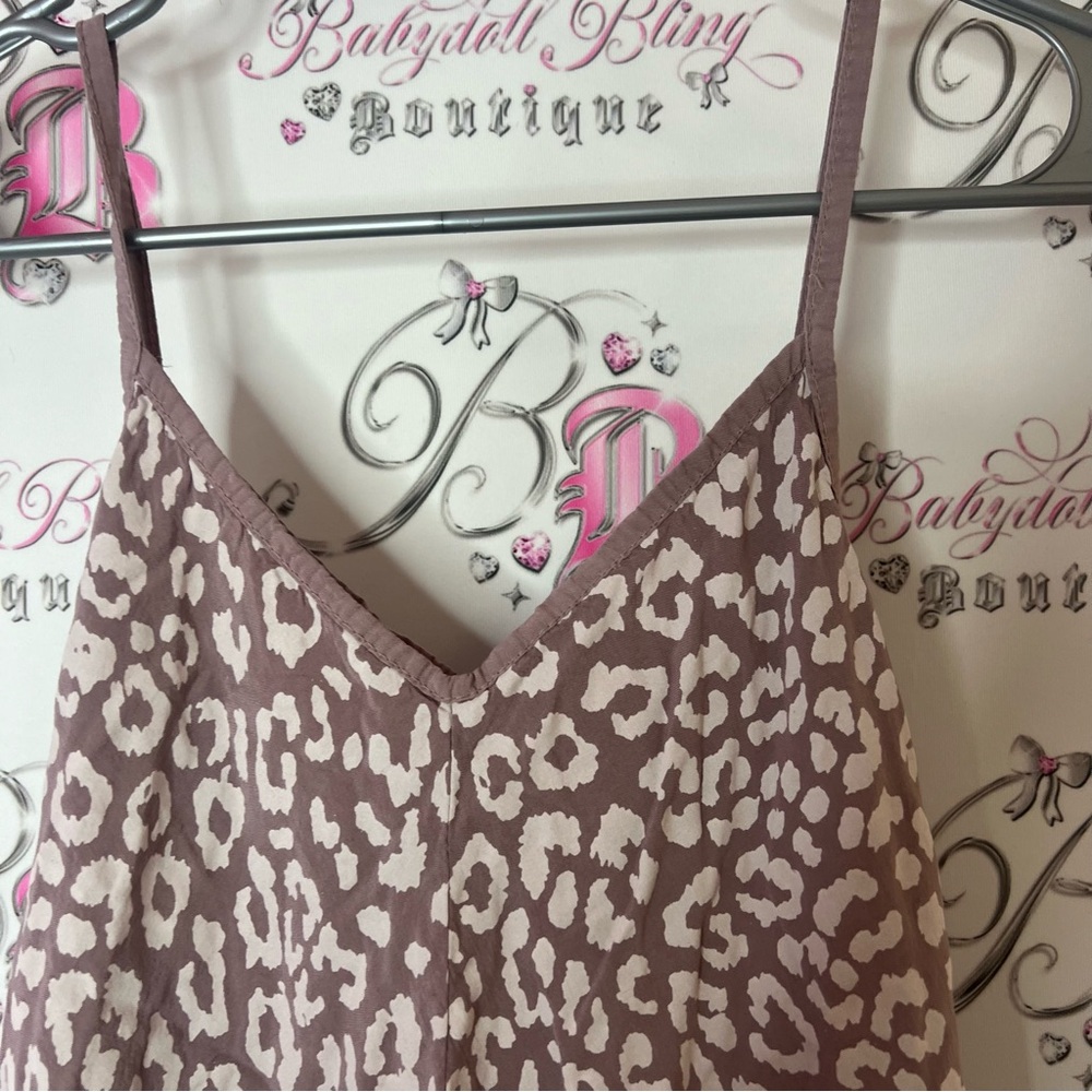 Leopard Print Slip Dress diverse Italy silk cheetah leopard animal print - Picture 4 of 6